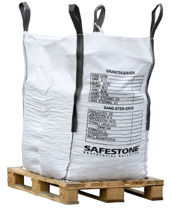 Granitskærver hvid lysit 11/16 mm - Safestone 